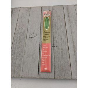 Vintage J&P Coats Neck Opening Metal Zipper 22" Lime Green 222